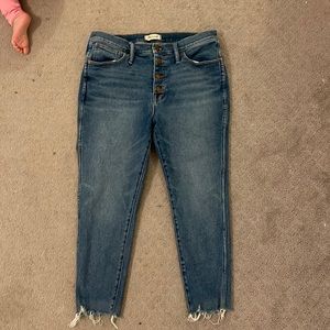 Madewell high rise size 33 petite jeans.